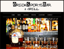 Tablet Screenshot of orionsportsbarandgrille.com